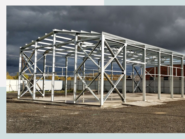 Двускатные ангары в Стрежевой от 612 руб. за квадрат